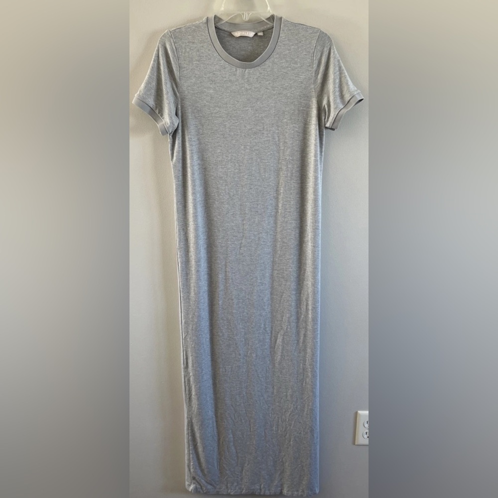 Athleta Light Gray Maxi T-Shirt Dress